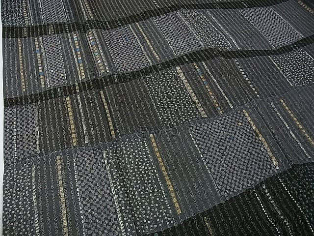 平和屋本店■極上　十日町 名門青柳高級ブランド　大喜百花　訪問着　雨縞　金糸　やまと金ラベル　逸品　DZAA1586kh4 - 平和屋