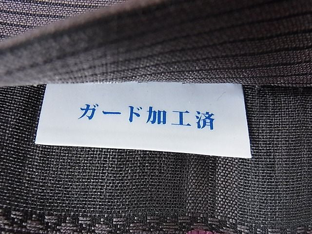 平和屋本店■極上　両面全通柄袋帯　弥栄織物　スリーシーズン帯　格子　唐草文　逸品　DZAA1613kh4 - 平和屋