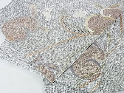 平和屋本店■極上　中国人間国宝　将雪英　中国三大刺繍　相良刺繍　六通柄袋帯　飛兎　金銀糸　逸品　未使用　DZAA1695kh4 - 平和屋