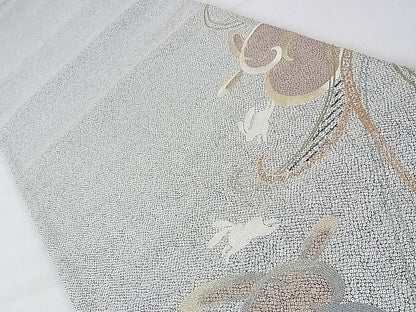 平和屋本店■極上　中国人間国宝　将雪英　中国三大刺繍　相良刺繍　六通柄袋帯　飛兎　金銀糸　逸品　未使用　DZAA1695kh4 - 平和屋