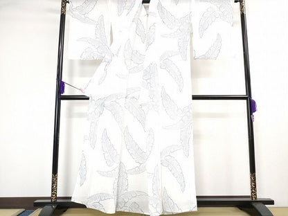 平和屋本店■極上　夏物　小千谷ちぢみ　麻　芭蕉柄　逸品　DZAA1774kh4 - 平和屋