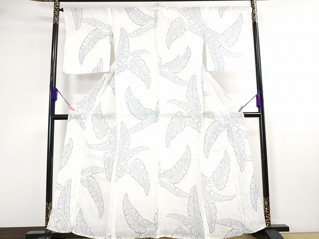 平和屋本店■極上　夏物　小千谷ちぢみ　麻　芭蕉柄　逸品　DZAA1774kh4 - 平和屋