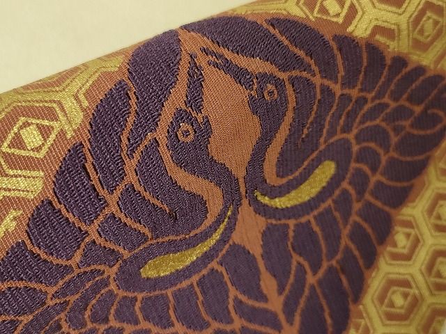 平和屋本店■極上　西陣　川島織物　爪掻き本綴れ　八寸名古屋帯　小大丸　本金　共箱・たとう紙付き　未使用　DZAA1788kh4 - 平和屋