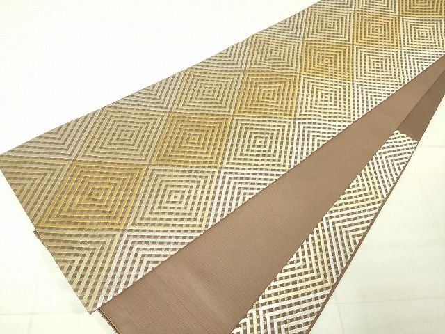平和屋本店■最高級　人間国宝　北村武資　煌彩錦　六通柄袋帯　入子菱　金銀糸　共箱・色紙付き　逸品　DZAA1791kh4 - 平和屋