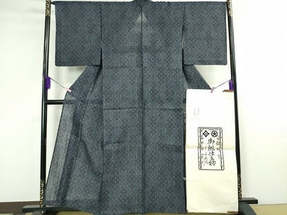 平和屋本店■極上　夏物　重要無形文化財　本場宮古上布　苧麻　吉祥文　小大丸　たとう紙付き　逸品　未使用　DZAA1831kh4 - 平和屋