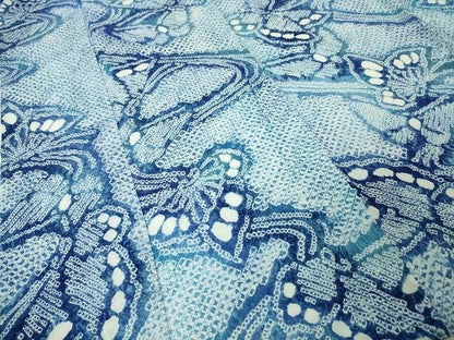 平和屋本店■極上　夏物　浴衣　有松鳴海絞り　流水舞蝶文　綿　逸品　DZAA1842kh4 - 平和屋
