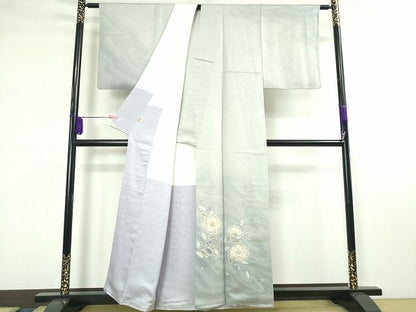 平和屋本店■極上　二代目　久保田一竹　幻の辻が花　訪問着　絞り　暈し染め　銀通し地　反端付き　逸品　DZAA1853kh4 - 平和屋