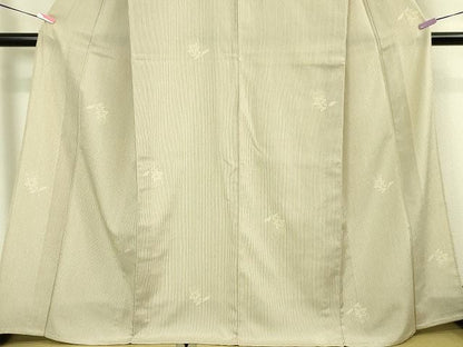 平和屋本店■極上　本塩沢　単衣　草花文　白新染織　証紙付き　逸品　DZAA1951kh4 - 平和屋