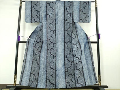 平和屋本店■極上　夏物　浴衣　有松鳴海絞り　唐草間道　綿　逸品　未使用　DZAA20018kh5