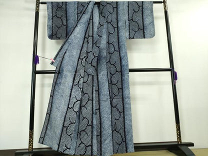 平和屋本店■極上　夏物　浴衣　有松鳴海絞り　唐草間道　綿　逸品　未使用　DZAA20018kh5