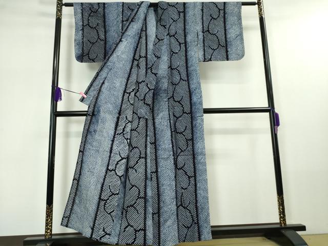 平和屋本店■極上　夏物　浴衣　有松鳴海絞り　唐草間道　綿　逸品　未使用　DZAA20018kh5