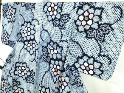 平和屋本店■極上　夏物　浴衣　有松鳴海絞り　草花文　綿　逸品　DZAA20038kh5