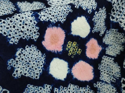 平和屋本店■極上　夏物　浴衣　有松鳴海絞り　草花文　綿　逸品　DZAA20038kh5