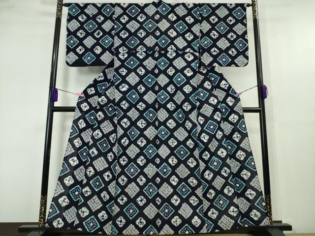 平和屋本店■極上　夏物　浴衣　有松鳴海絞り　菱文　綿　逸品　DZAA20055kh5