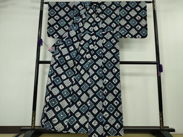 平和屋本店■極上　夏物　浴衣　有松鳴海絞り　菱文　綿　逸品　DZAA20055kh5