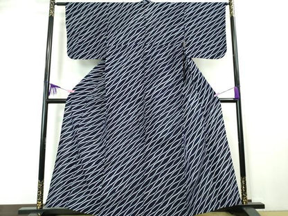 平和屋本店■極上　夏物　浴衣　有松鳴海絞り　よろけ縞　立涌　綿　逸品　DZAA20076kh5