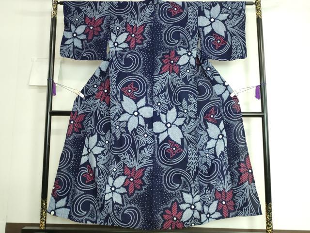 平和屋本店■極上　夏物　浴衣　有松鳴海絞り　花唐草　綿　逸品　DZAA20100kh5