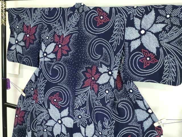 平和屋本店■極上　夏物　浴衣　有松鳴海絞り　花唐草　綿　逸品　DZAA20100kh5