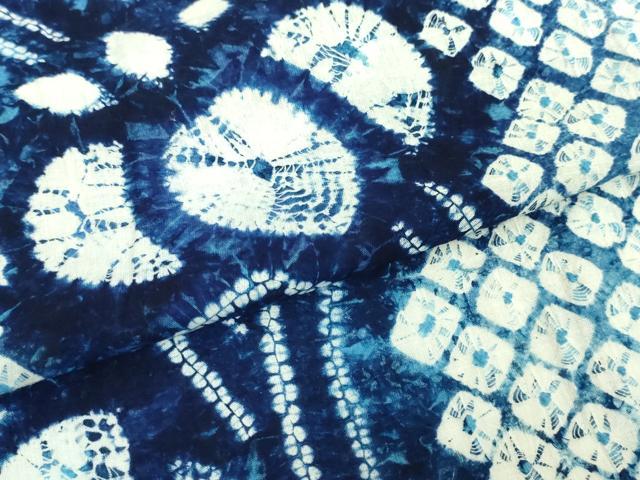 平和屋着物∴極上 夏物 浴衣 有松鳴海絞り 杜若 綿 逸品 DZAA20131kh5