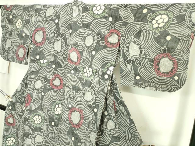 平和屋着物∴極上　夏物　浴衣　有松鳴海絞り　蓑亀　綿　逸品　DZAC0382kh5