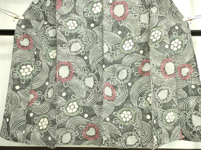 平和屋着物∴極上　夏物　浴衣　有松鳴海絞り　蓑亀　綿　逸品　DZAC0382kh5