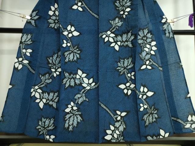 平和屋本店■極上　夏物　浴衣　有松鳴海絞り　草花文　綿　逸品　DZAA20137kh5
