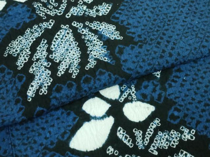 平和屋本店■極上　夏物　浴衣　有松鳴海絞り　草花文　綿　逸品　DZAA20137kh5