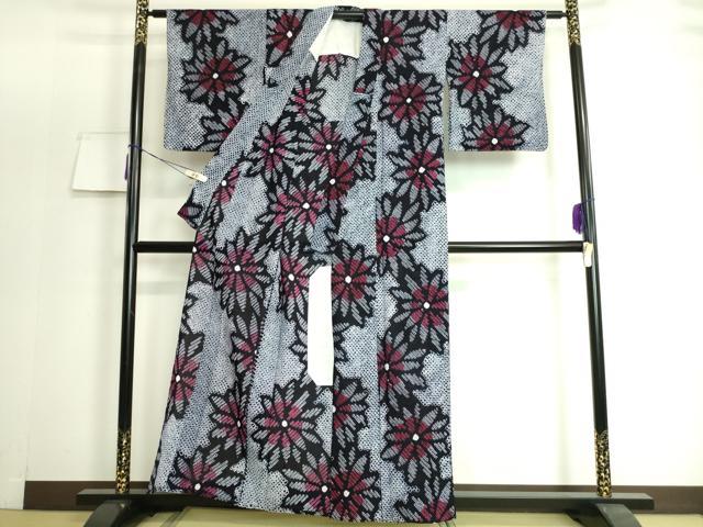 平和屋着物∴極上 夏物 浴衣 有松鳴海絞り 菊 綿 逸品 未使用 DZAA20138kh5
