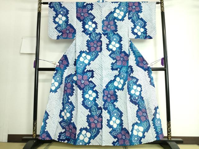 平和屋本店■極上　夏物　浴衣　有松鳴海絞り　舞花文　綿　逸品　未使用　DZAA20138kh5