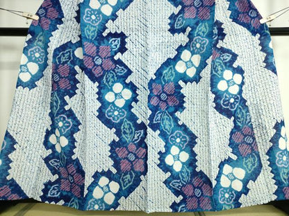 平和屋本店■極上　夏物　浴衣　有松鳴海絞り　舞花文　綿　逸品　未使用　DZAA20138kh5