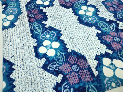 平和屋本店■極上　夏物　浴衣　有松鳴海絞り　舞花文　綿　逸品　未使用　DZAA20138kh5