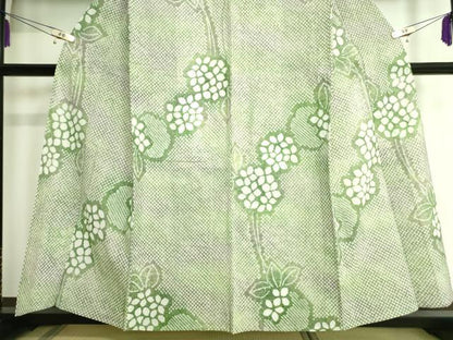 平和屋本店■極上　夏物　浴衣　有松鳴海絞り　紫陽花　あじさい　綿　逸品　DZAA20143kh5