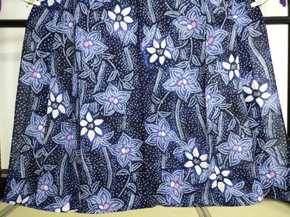 平和屋着物∴極上　夏物　浴衣　有松鳴海絞り　草花文　綿　逸品　DZAA20146kh5