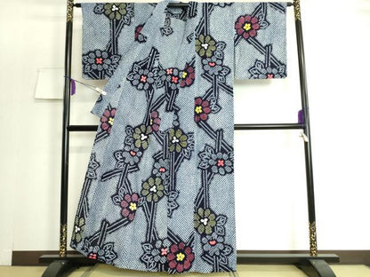 平和屋着物∴極上 夏物 浴衣 有松鳴海絞り 草花文 綿 逸品 未使用 DZAA20147kh5
