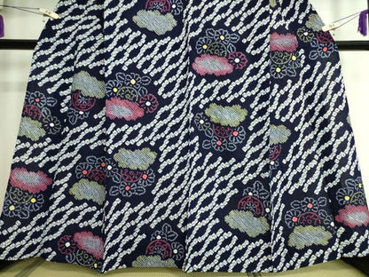 平和屋着物∴極上 夏物 浴衣 有松鳴海絞り 片輪車花文 綿 逸品 DZAA20150kh5