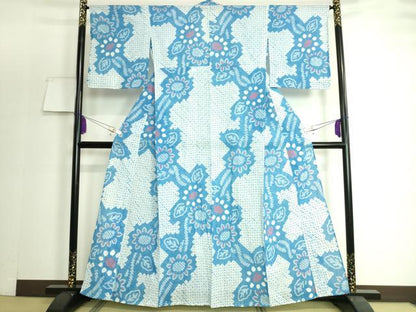 平和屋本店■極上　夏物　浴衣　有松鳴海絞り　向日葵　ひまわり　綿　逸品　DZAA20152kh5