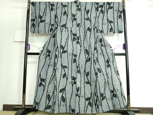 平和屋着物∴極上 夏物 浴衣 有松鳴海絞り 枝葉文 綿 逸品 DZAA20155kh5