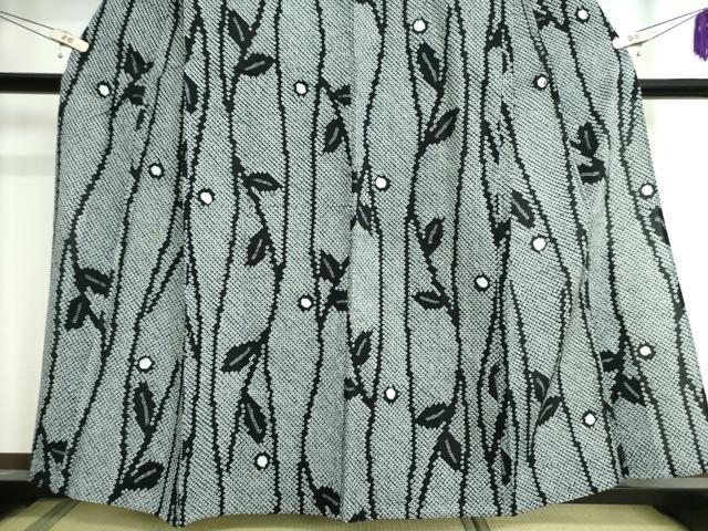 平和屋着物∴極上 夏物 浴衣 有松鳴海絞り 枝葉文 綿 逸品 DZAA20155kh5
