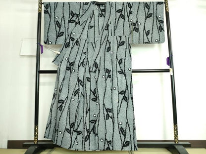 平和屋着物∴極上 夏物 浴衣 有松鳴海絞り 枝葉文 綿 逸品 DZAA20155kh5