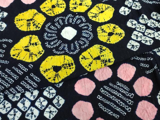 平和屋着物∴極上 夏物 浴衣 有松鳴海絞り 向日葵 ヒマワリ 綿 逸品 DZAA20158kh5