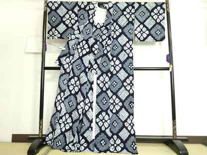 平和屋着物∴極上 夏物 浴衣 有松鳴海絞り 花菱文 綿 逸品 DZAA20162kh5