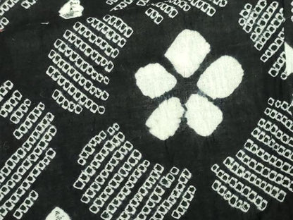 平和屋着物∴極上 夏物 浴衣 有松鳴海絞り 舞花文 黒地 綿 逸品 DZAA20164kh5