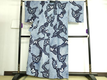 平和屋本店■極上　夏物　浴衣　有松鳴海絞り　舞花文　綿　逸品　未使用　DZAA20165kh5