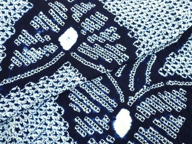 平和屋本店■極上　夏物　浴衣　有松鳴海絞り　舞花文　綿　逸品　未使用　DZAA20165kh5