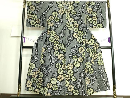平和屋本店■極上　夏物　浴衣　有松鳴海絞り　草花文　綿　逸品　DZAA20167kh5
