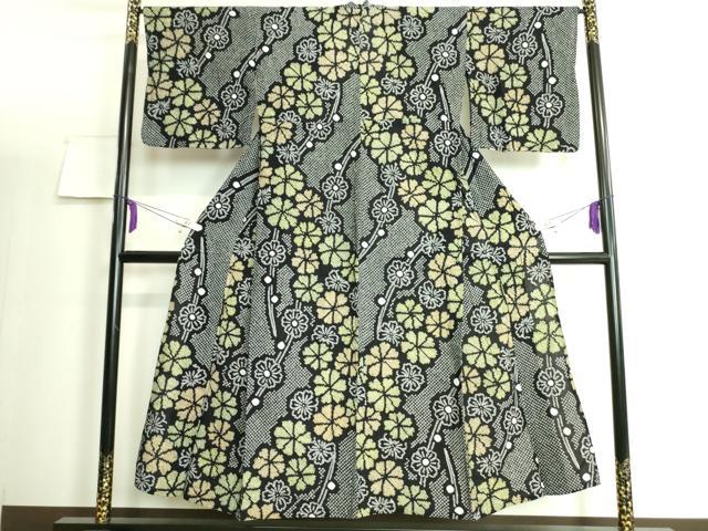平和屋本店■極上　夏物　浴衣　有松鳴海絞り　草花文　綿　逸品　DZAA20167kh5