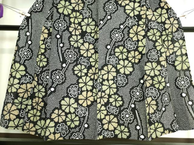 平和屋本店■極上　夏物　浴衣　有松鳴海絞り　草花文　綿　逸品　DZAA20167kh5