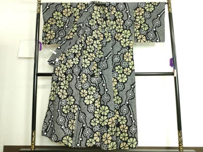 平和屋本店■極上　夏物　浴衣　有松鳴海絞り　草花文　綿　逸品　DZAA20167kh5