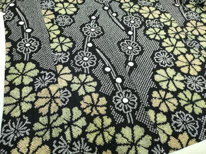 平和屋本店■極上　夏物　浴衣　有松鳴海絞り　草花文　綿　逸品　DZAA20167kh5