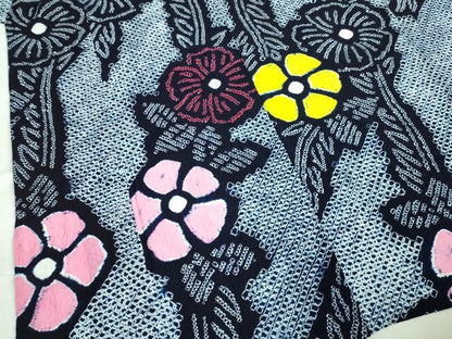平和屋着物∴極上 夏物 浴衣 有松鳴海絞り 草花文 綿 逸品 DZAA20173kh5